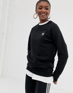Черный свитшот с круглым вырезом adidas Originals Essential - Черный