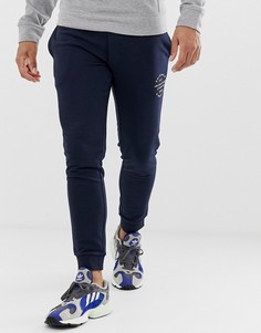 Джоггеры с логотипом на штанине Jack & Jones Originals - Темно-синий