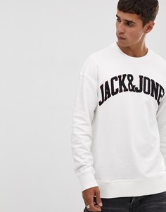 Свитшот с логотипом на груди Jack & Jones Originals - Белый