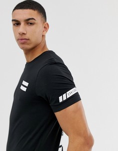 Футболка с принтом спереди и сзади Jack & Jones Core - Черный