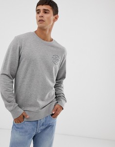 Свитшот с логотипом на груди Jack & Jones Originals - Серый