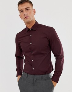 Приталенная рубашка с длинными рукавами Moss London - Красный