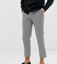Облегающие укороченные брюки черного и белого цвета с узором в елочку Noak - Темно-синий