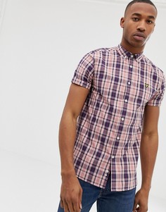 Розовая рубашка в клетку с короткими рукавами Lyle & Scott - Розовый