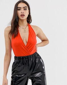 Красное боди с халтером ASOS DESIGN - Красный