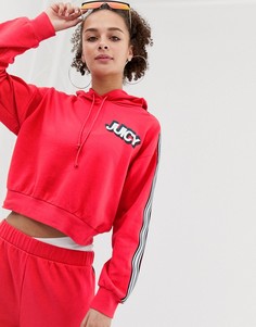 Худи с логотипом на груди и отделкой лентой Juicy By Juicy Couture - Красный