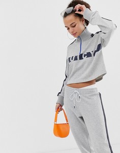 Свитшот с короткой молнией и логотипом Juicy By Juicy Couture - Серый