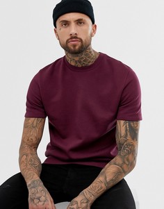 Бордовый свитшот с короткими рукавами ASOS DESIGN - Красный