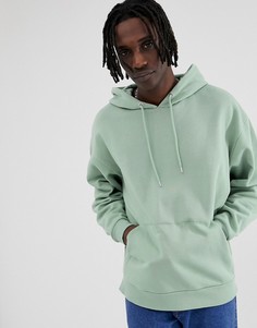 Oversize-худи зеленого цвета ASOS DESIGN - Синий