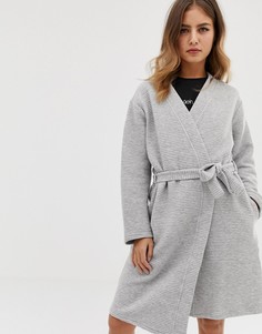Халат из вафельного трикотажа Calvin Klein - Серый
