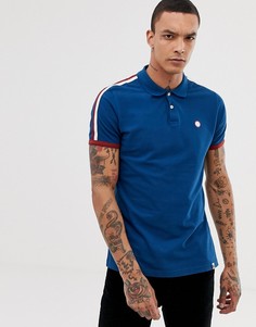 Футболка-поло с контрастной вставкой Pretty Green - Синий