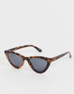 Черепаховые солнцезащитные очки кошачий глаз Pieces - Коричневый