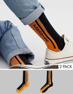 Неоново-оранжевые спортивные носки с надписью paradise ASOS DESIGN - Мульти