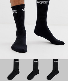 Набор из 3 пар черных носков Vans Classic - Черный