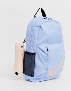 Синий рюкзак с большим логотипом Nike - Синий