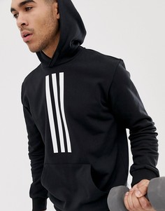 Черный махровый худи Adidas Training ID - Черный