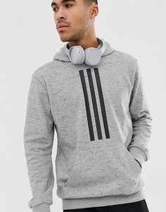 Серый махровый худи Adidas Training ID - Серый