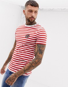 Футболка в полоску с принтом эмблемы ASOS DESIGN - Мульти
