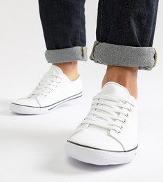 Белые кеды на шнуровке для широкой стопы ASOS - Белый