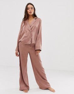 Жаккардовые брюки ASOS DESIGN - Розовый