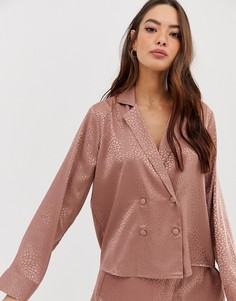 Жаккардовая пижама ASOS DESIGN Premium - Розовый