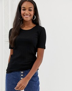 Футболка в рубчик Brave Soul valerie - Черный