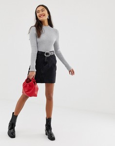 Черная джинсовая юбка в винтажном стиле New Look - Черный