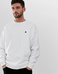 Белый oversize-свитшот с вышитым треугольником ASOS DESIGN - Белый