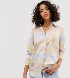 Оversize-рубашка в клетку с логотипом Reclaimed Vintage inspired - Мульти