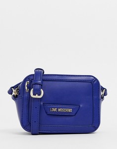 Синяя сумка через плечо с сердечком Love Moschino - Синий