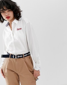 Рубашка с вышитым логотипом Tommy Jeans - Белый