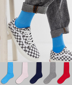 5 пар спортивных носков разных цветов ASOS DESIGN - Мульти
