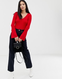 Красный джемпер v-образным вырезом Brave Soul - Красный