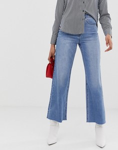 Джинсы с широкими штанинами и завышенной талией Vero Moda - Синий