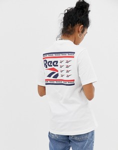 Футболка с небольшим логотипом Reebok Vector - Белый