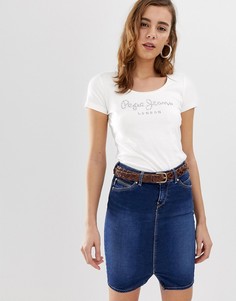 Футболка с логотипом Pepe Jeans Puppy - Белый