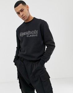 Черный свитшот с логотипом Reebok - Черный