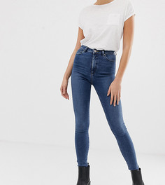 Синие выбеленные джинсы скинни с завышенной талией ASOS DESIGN Tall Ridley - Синий