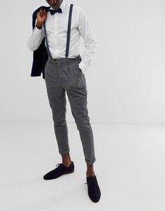 Темно-синие подтяжки и галстук-бабочка в клетку ASOS DESIGN - Темно-синий