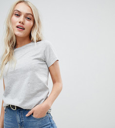 Серая футболка с круглым вырезом ASOS DESIGN Petite - Серый