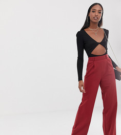 Широкие брюки со складками ASOS DESIGN - Красный