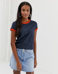 Футболка в контрастный рубчик Brave Soul claudia - Мульти