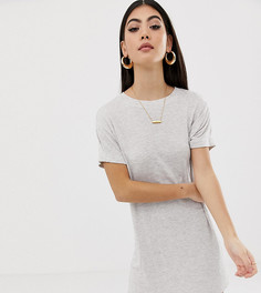 Меланжевое платье-футболка ASOS DESIGN Petite - Бежевый