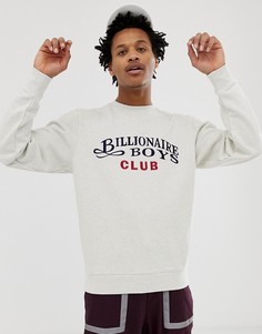 Серый свитшот с вышитым логотипом Billionaire Boys Club - Серый