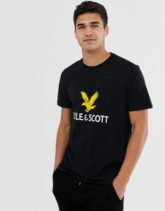 Черная футболка с большим логотипом Lyle & Scott - Черный