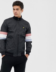 Черная спортивная куртка в стиле колор блок Lyle & Scott - Черный