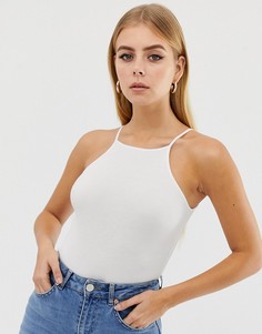 Белое боди без рукавов с квадратным вырезом ASOS DESIGN - Белый