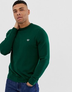 Зеленый джемпер с круглым вырезом Fred Perry - Зеленый