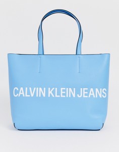 Сумка-тоут с логотипом Calvin Klein Jeans - Синий