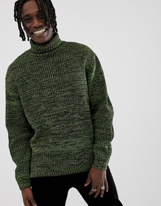 Зеленый вязаный oversize-джемпер в рубчик ASOS DESIGN - Зеленый